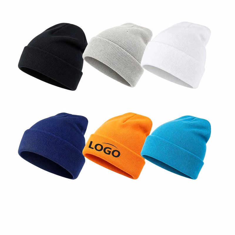 Solid Color Cuffed Knit Beanie