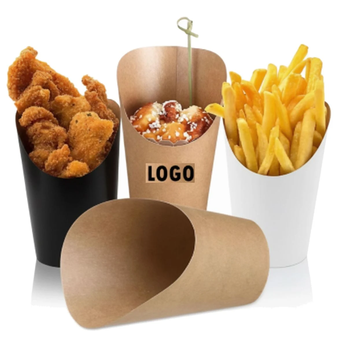 Personalized 12oz Kraft Slant Paper Cup For Catering Use 1