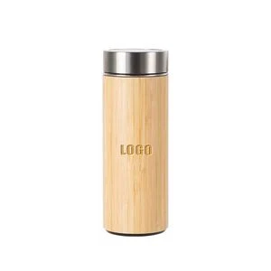 350ml Bamboo Encased Stainless Steel Coffee Mug With Double Wall Insulation 1