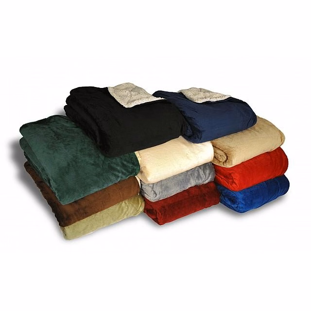Micro Mink Sherpa Blanket - Embroidered