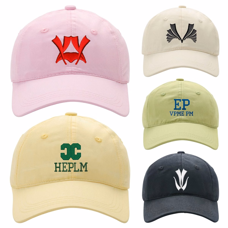 6-Panel Tencel Cotton Embroidered Curved Brim Baseball Cap