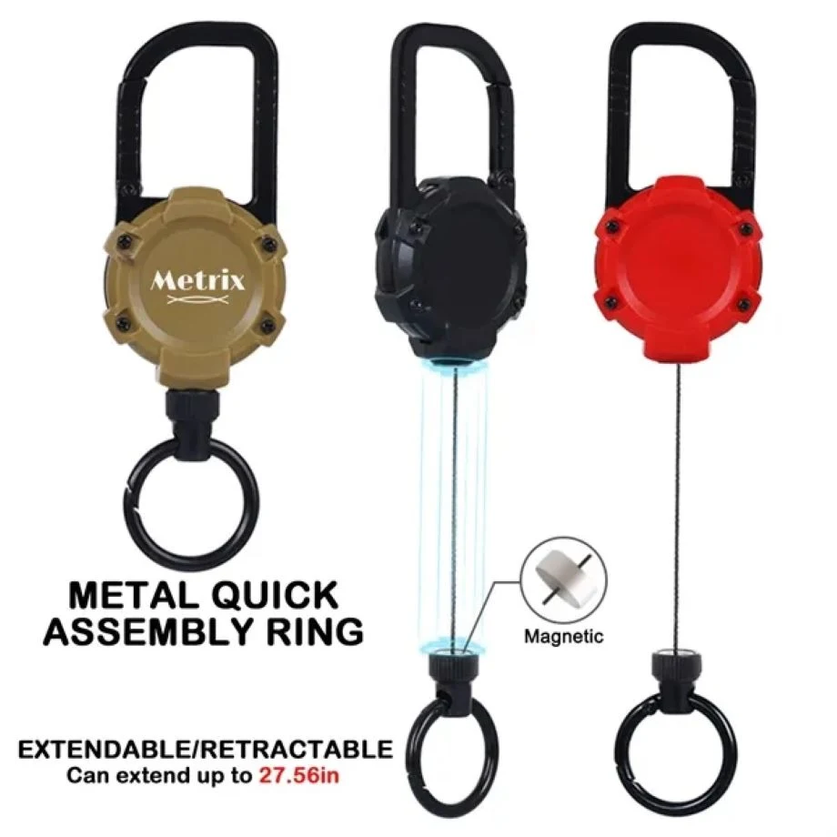Retractable Magnetic Carabiner Keychain Clip 1