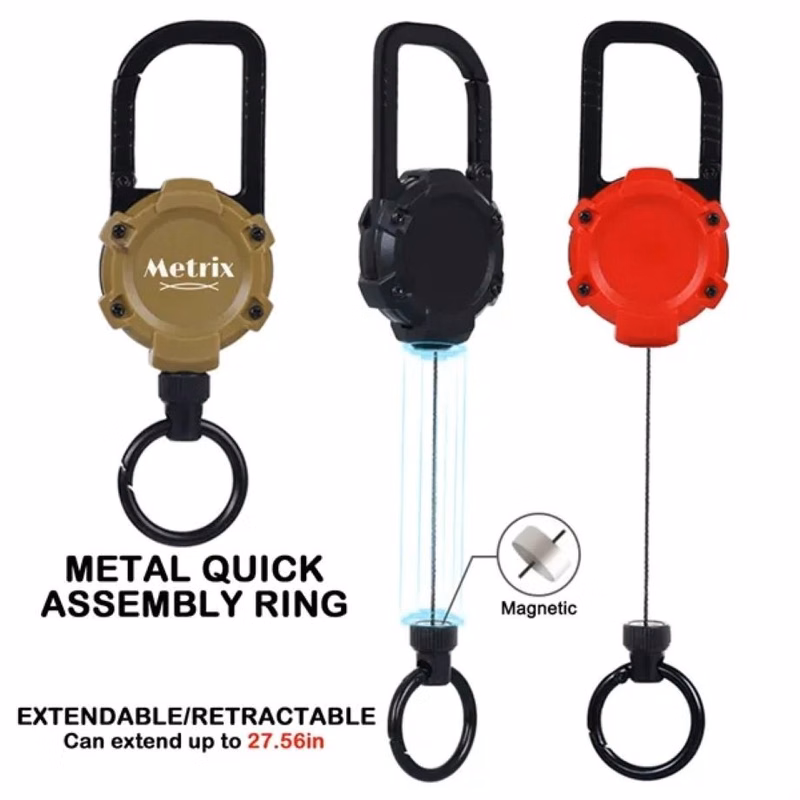 Retractable Magnetic Carabiner Keychain Clip
