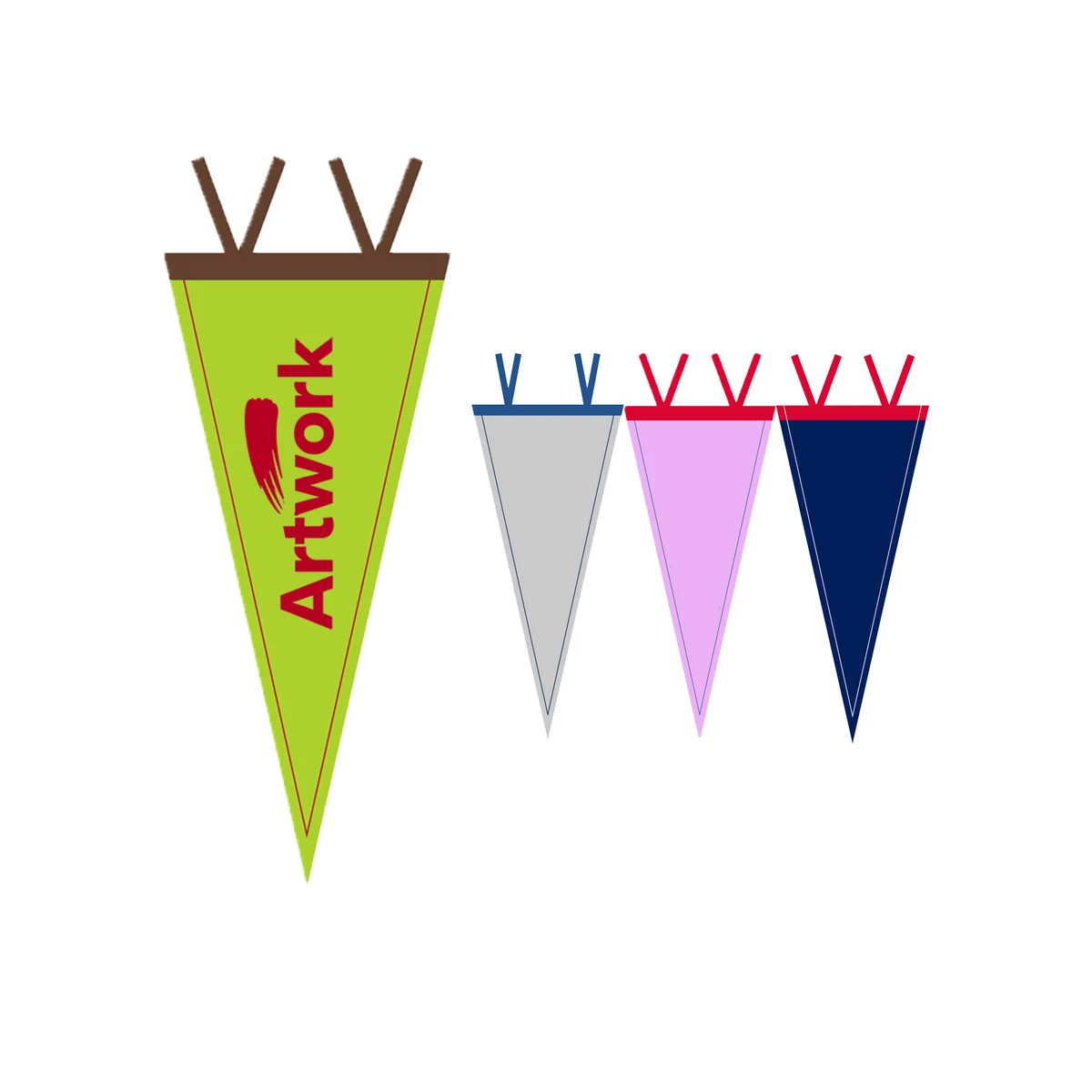 Customized Felt Triangular Flag 1