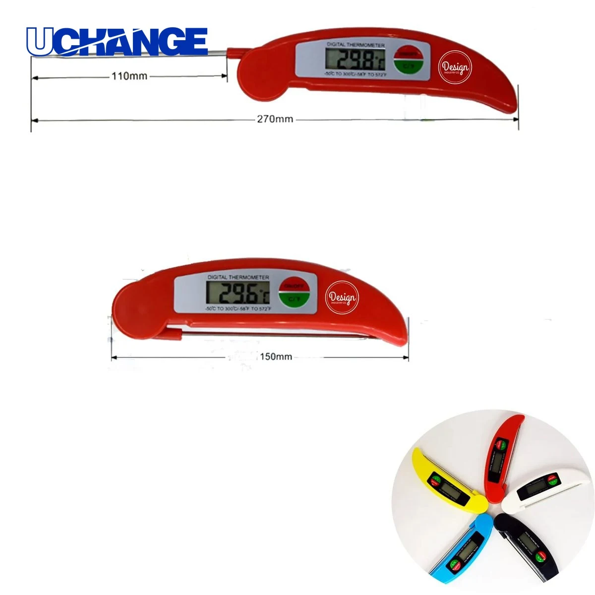 Collapsible Digital Food Thermometer Tool for Cooking 1