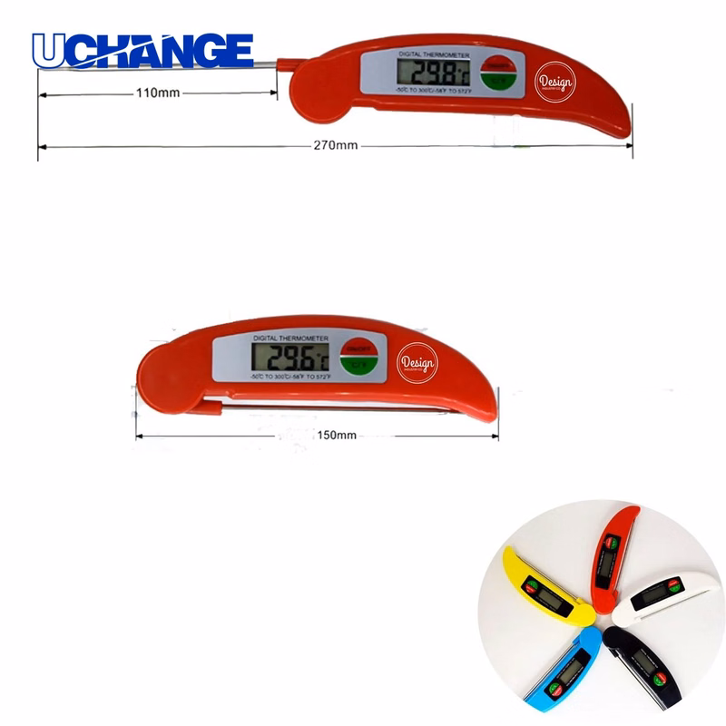Collapsible Digital Food Thermometer Tool for Cooking