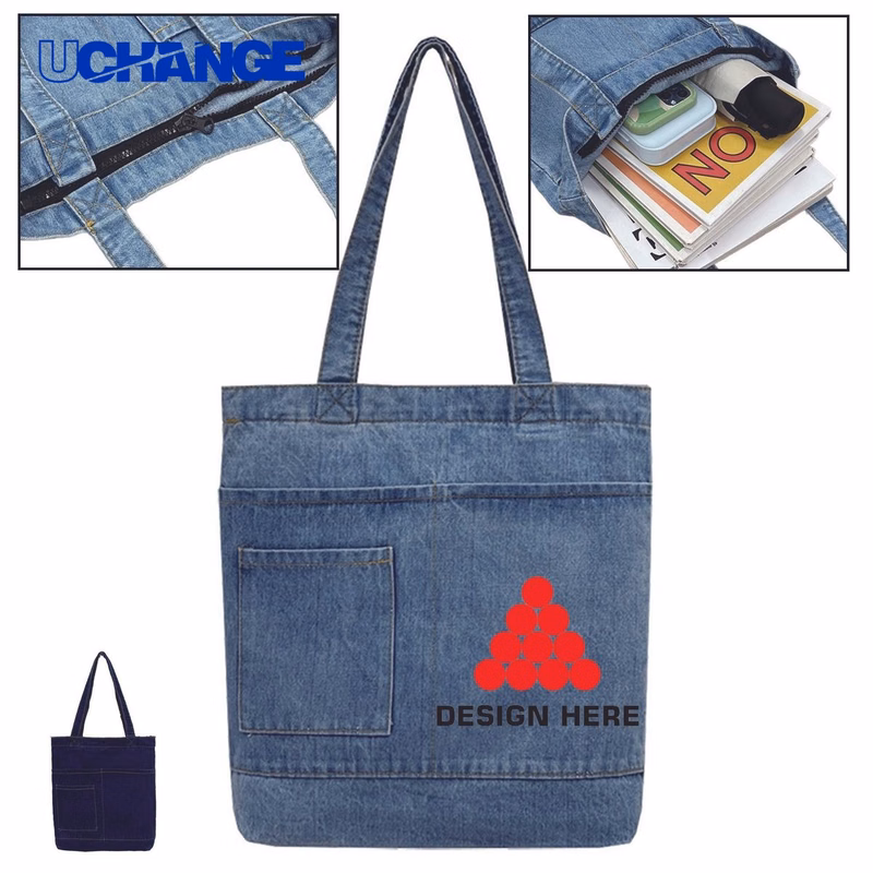 Full Color Casual Denim Tote Bag