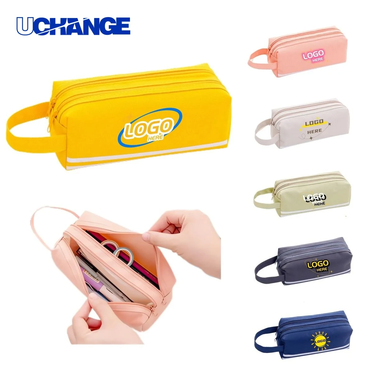 Double-Layer Oxford Pencil Case with Handle 1