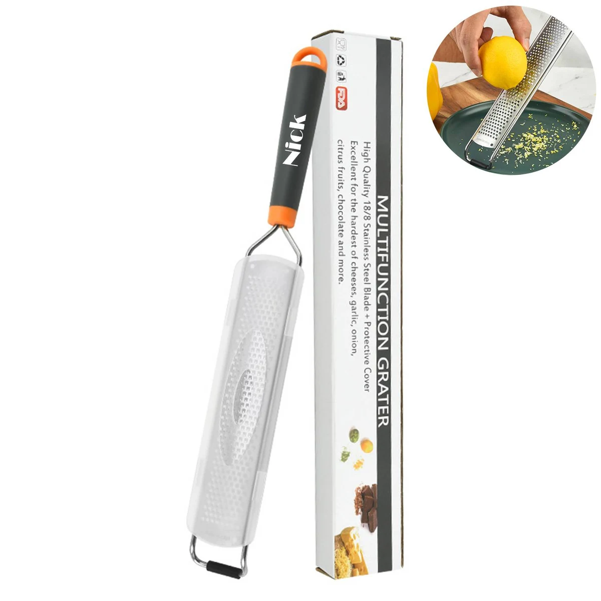 Stainless Steel Lemon Grater Zester 1