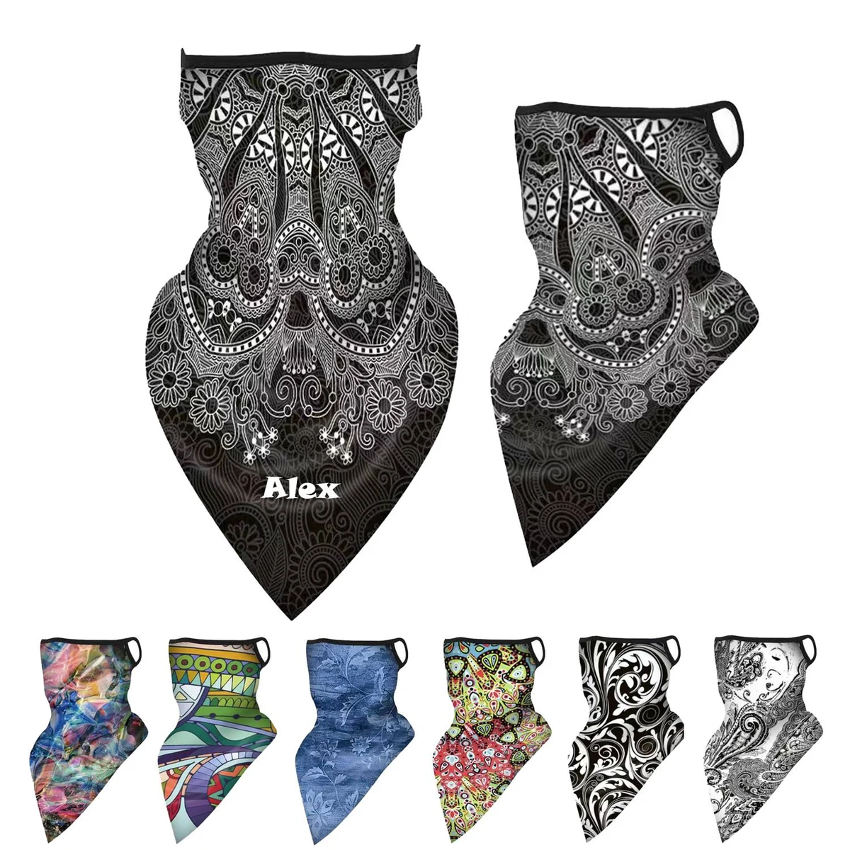 Polyester Ear Hanging Triangle Scarf Sun Protection Mask 1
