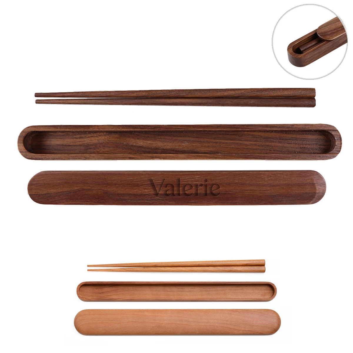 Wooden Chopstick w/ Slide-Out Box 1