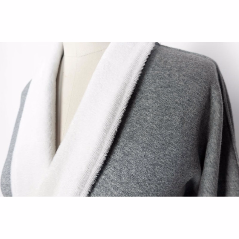 Jersey Shawl Collar Bathrobe in Grey