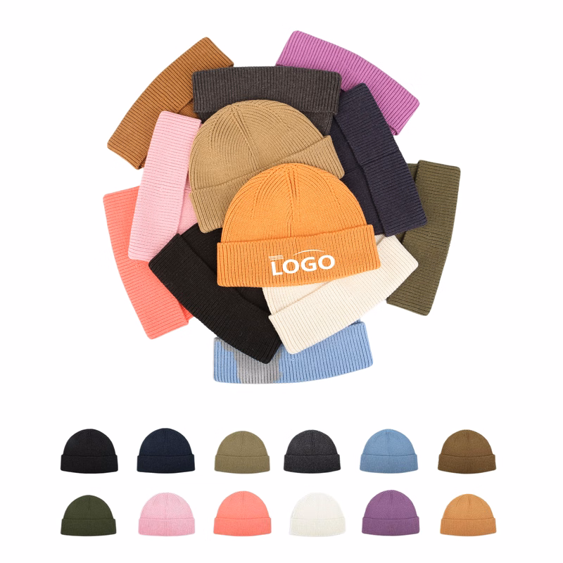 MOQ 50PCS Winter Knitted Beanie Hat