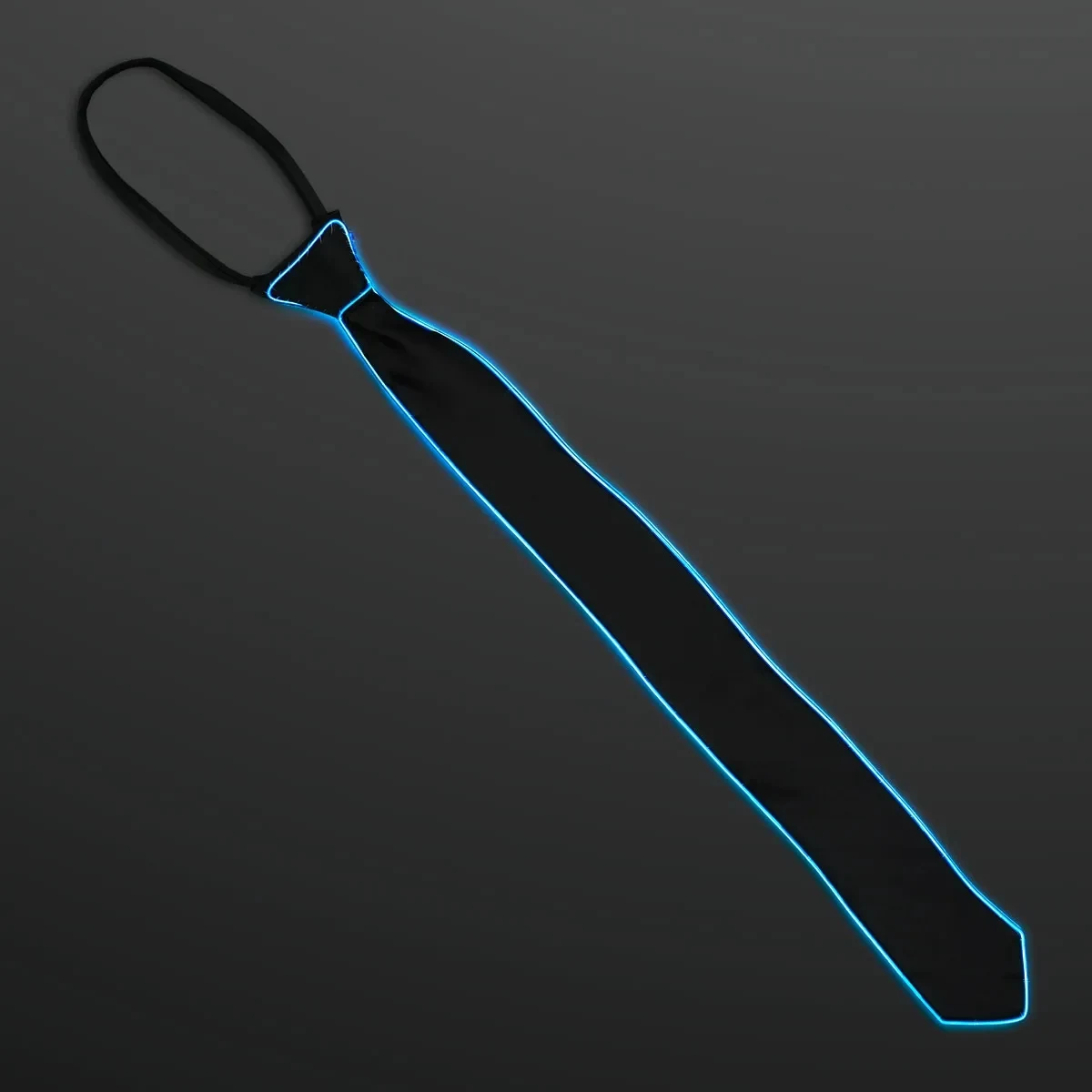 Ambient Glow Blue EL Wire Necktie 1