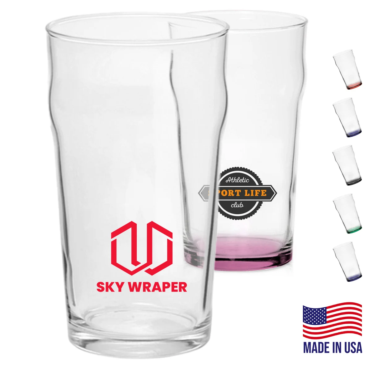 19 oz. ARC Nonic Customized Glasses 1