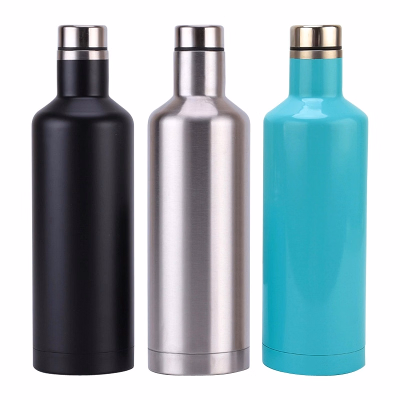 Printed Double Wall Stainless Steel Wine Canteens