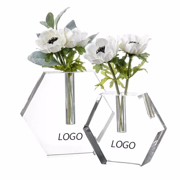 Octagon Crystal Bud Vase