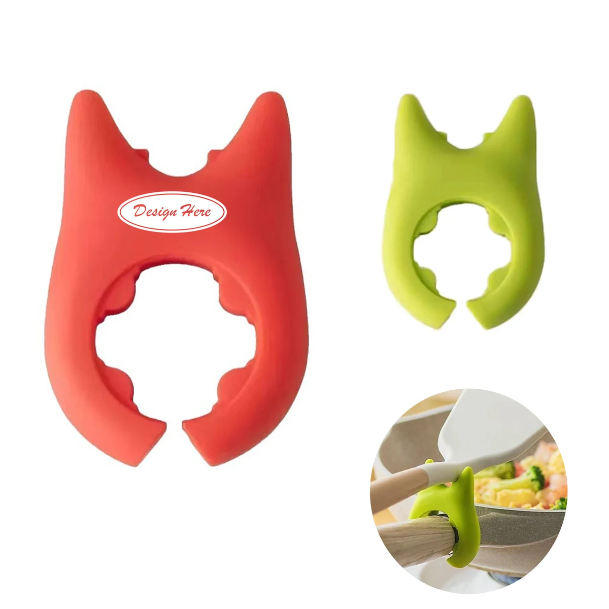 Silicone Spoon Spatula Holder Pot Clip 1
