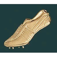 Track Shoe Metal Chenille Letter Insignia Pin 1