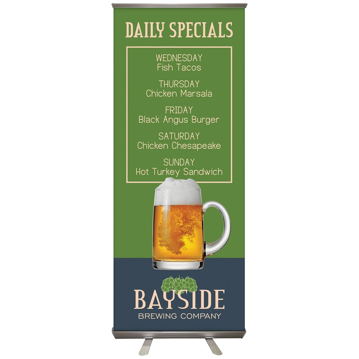32" x 79" Custom Digitally Printed Retractable Banner Stand 1
