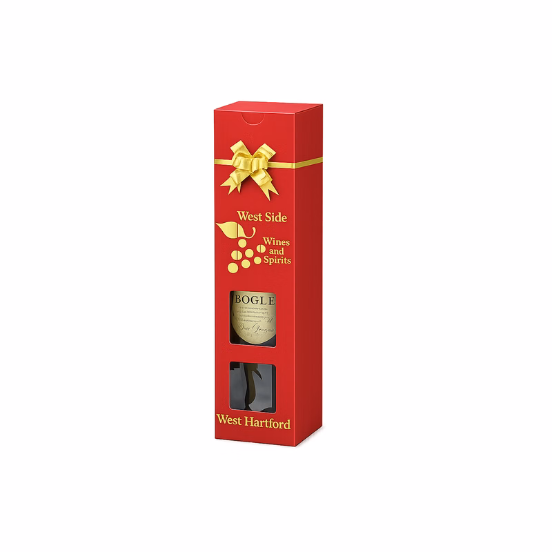 One Piece Folding Wine Box w/ Window