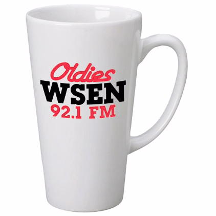 16 oz. White Cafe Latte -Gloss Exterior Mug