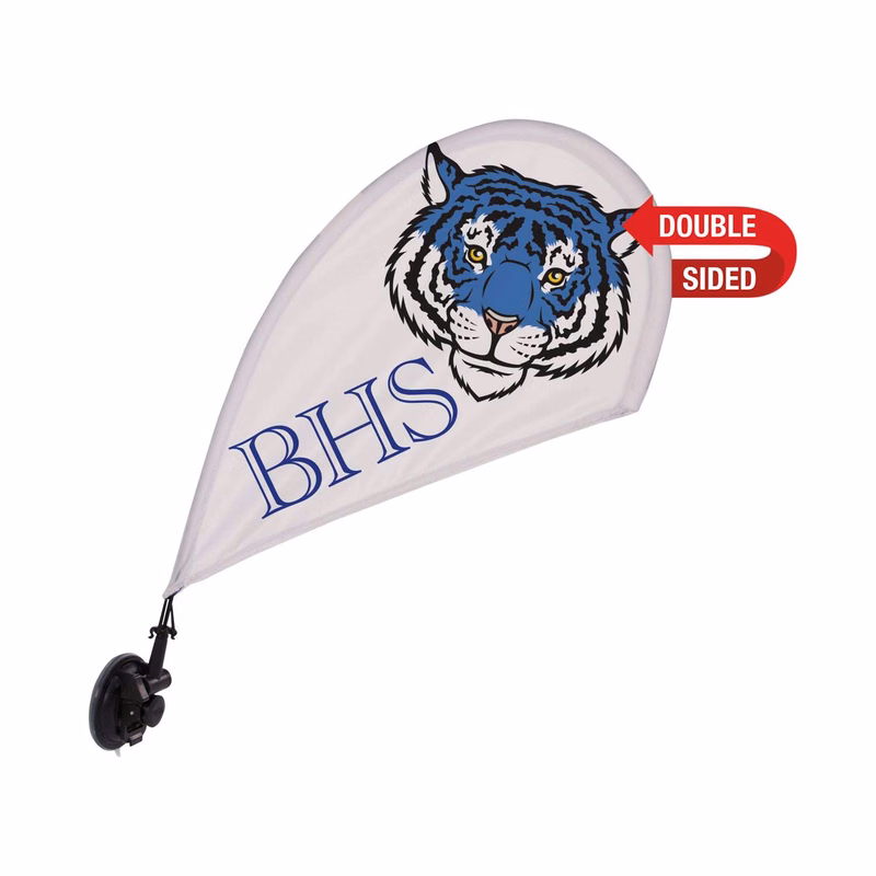 Mini Teardrop Sail Sign with Suction Cup Base Kit Double-Sided