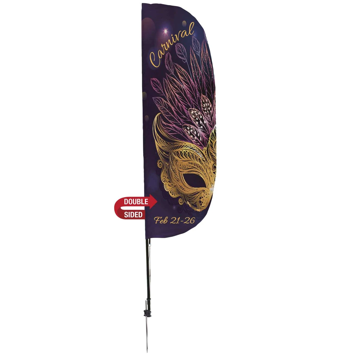 10' Stadium Flutter Flag Kit Double-Sided 1