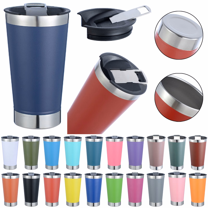 Stainless Steel Travel Mug with Beer Opener