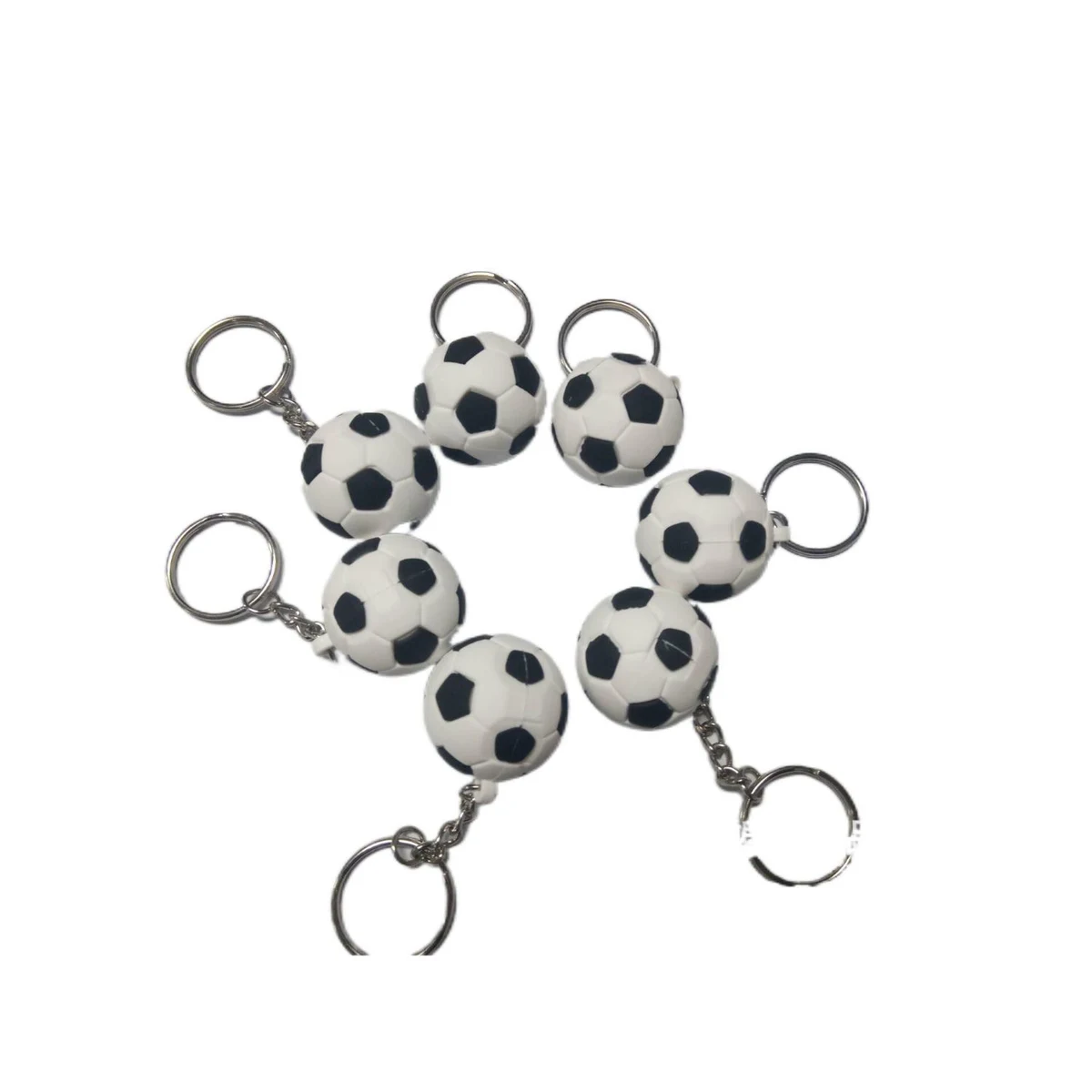 Soccer Shaped Silicone Keyring 1