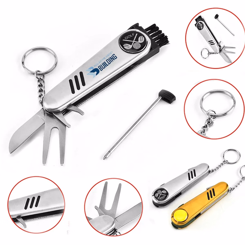 5 in 1 Kit Portable Multi-Pocket Golf Knife W/ Keychain