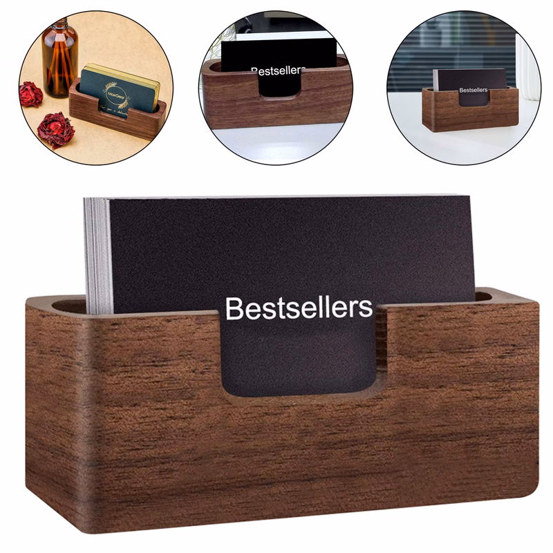 Wood Business Cards Holder