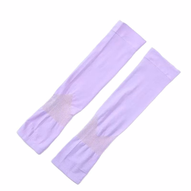 Custom Logo Silicone Anti-Slip Nylon Ice Silk UV Protection Arm Sleeves