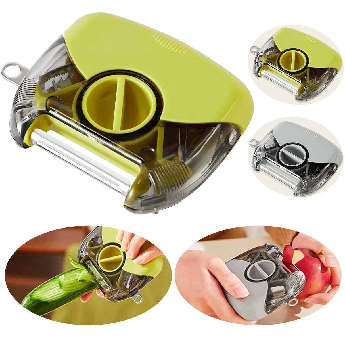 3-in-1 Mini Stainless Steel Vegetable and Fruit Peeler 1
