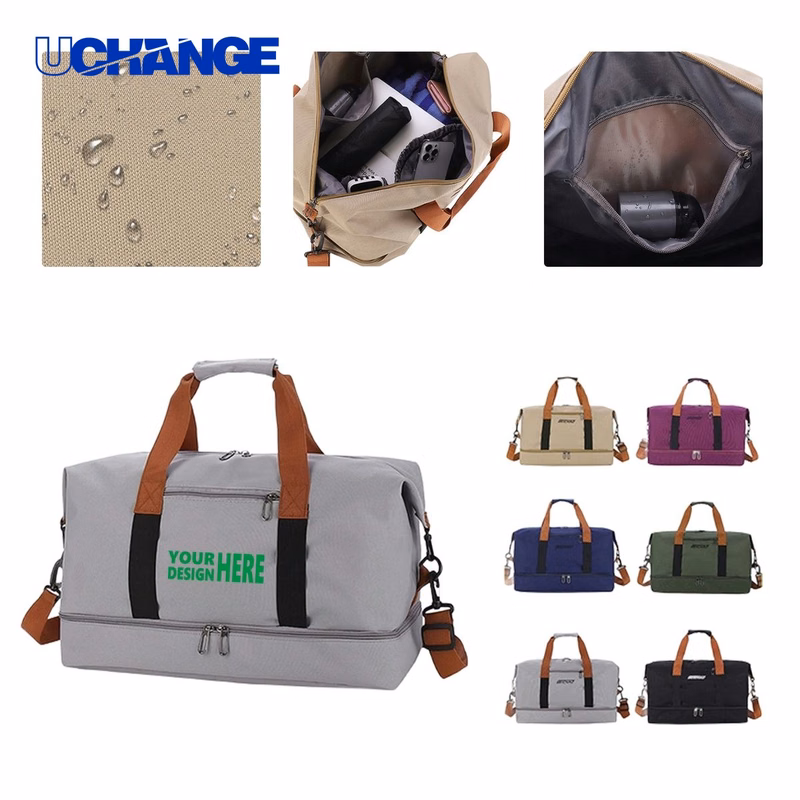 Waterproof Sports Gym Travel Tote Bag Organizer with Wet-Dry Compartment