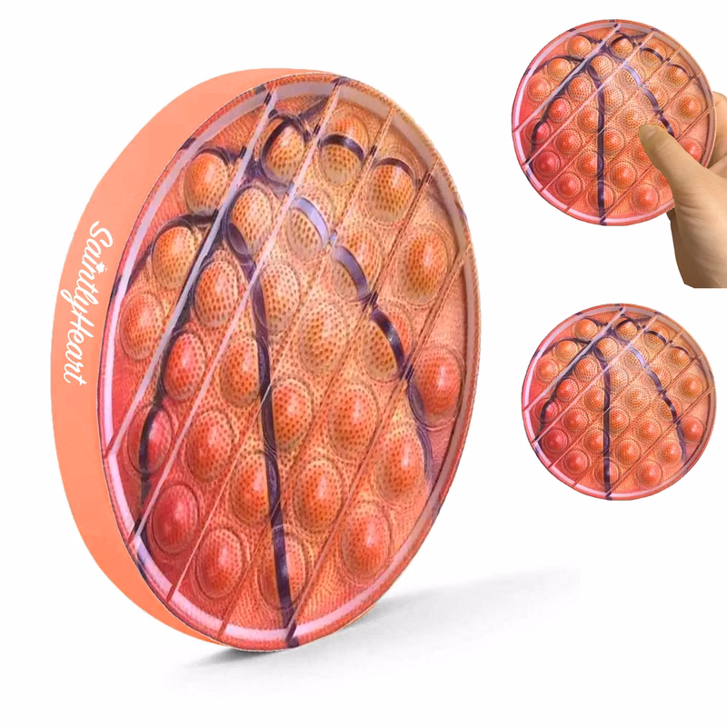 Pop It Fidget Toy - Basketball Shaped Full Color
