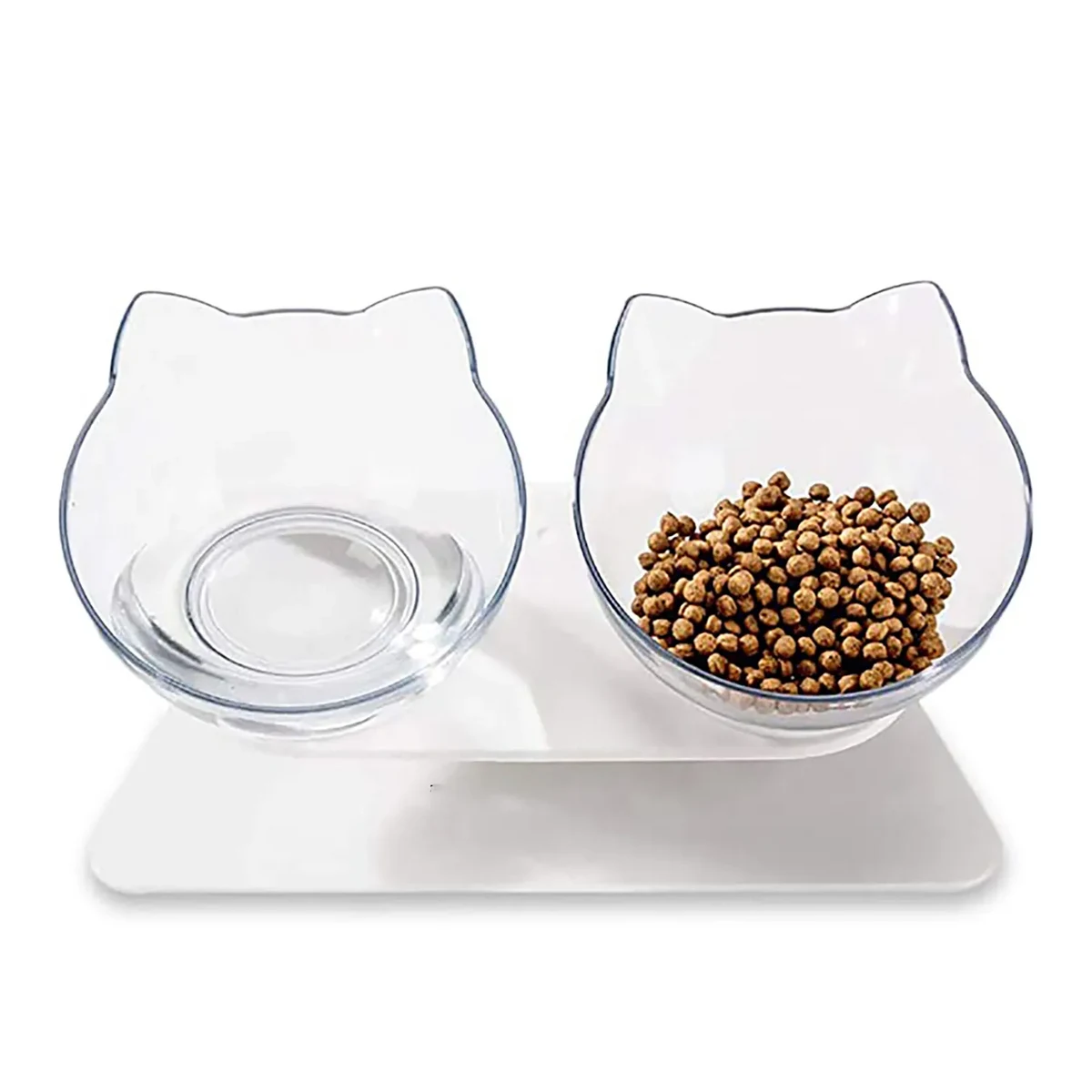 Transparent Non-Slip AS & ABS Double Pet Bow 1