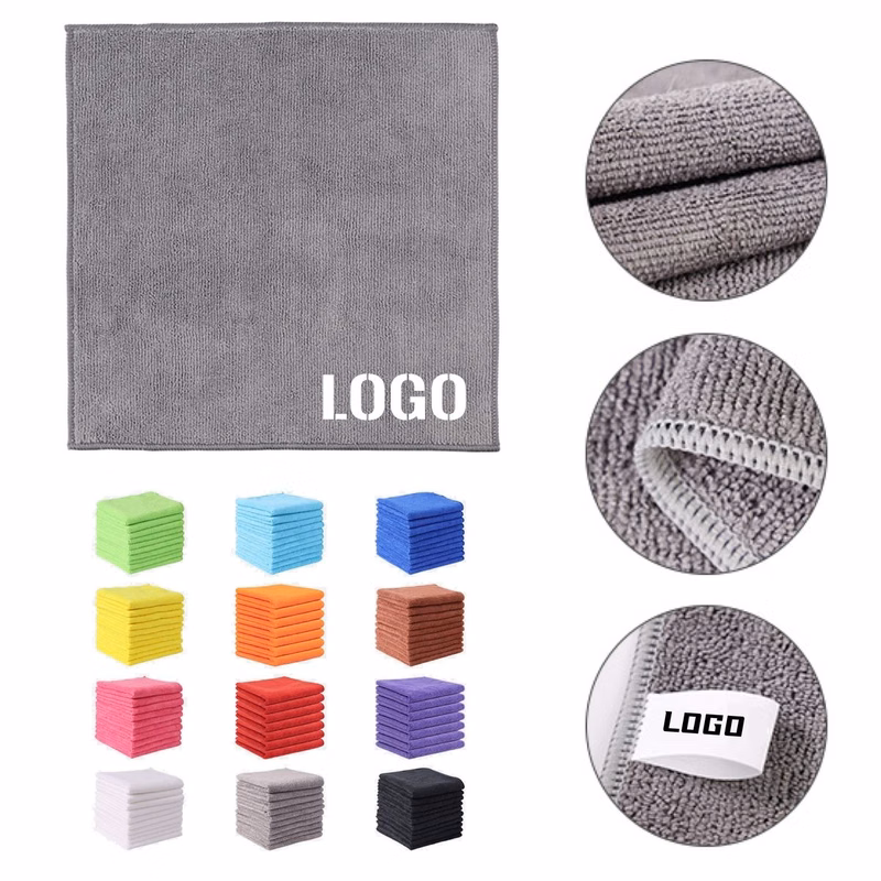 12 Inch Lint Free Absorbent Microfiber Towel with Tag