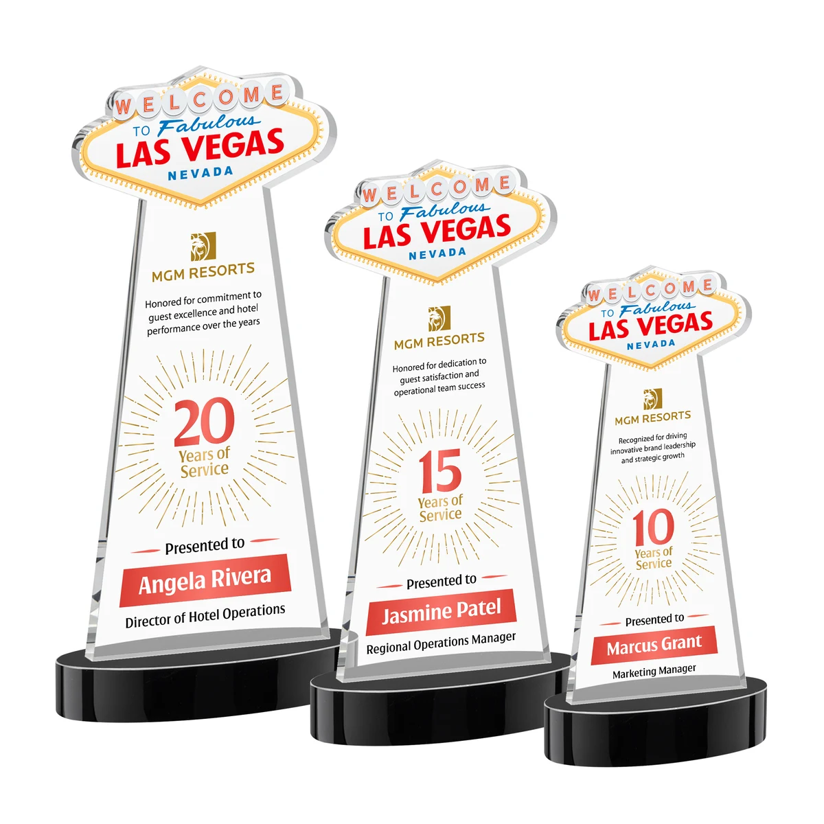Las Vegas VividPrint™ Award on Alberton Base - Black 1