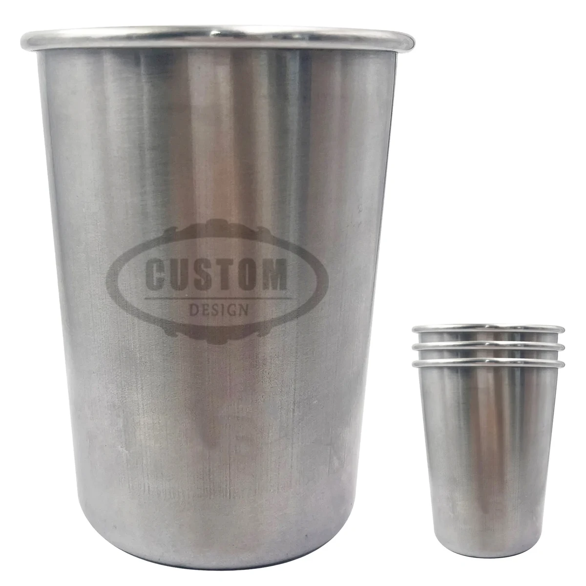8 Oz Stainless Steel Cups Tumblers 1