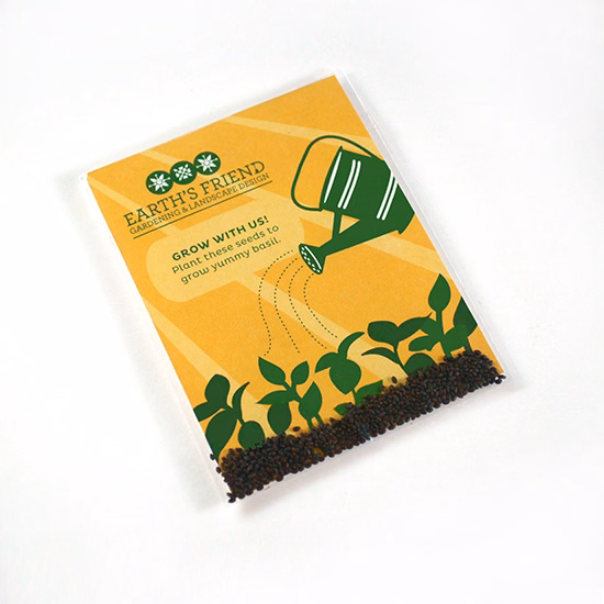 Single Sided Basil Seed Packets