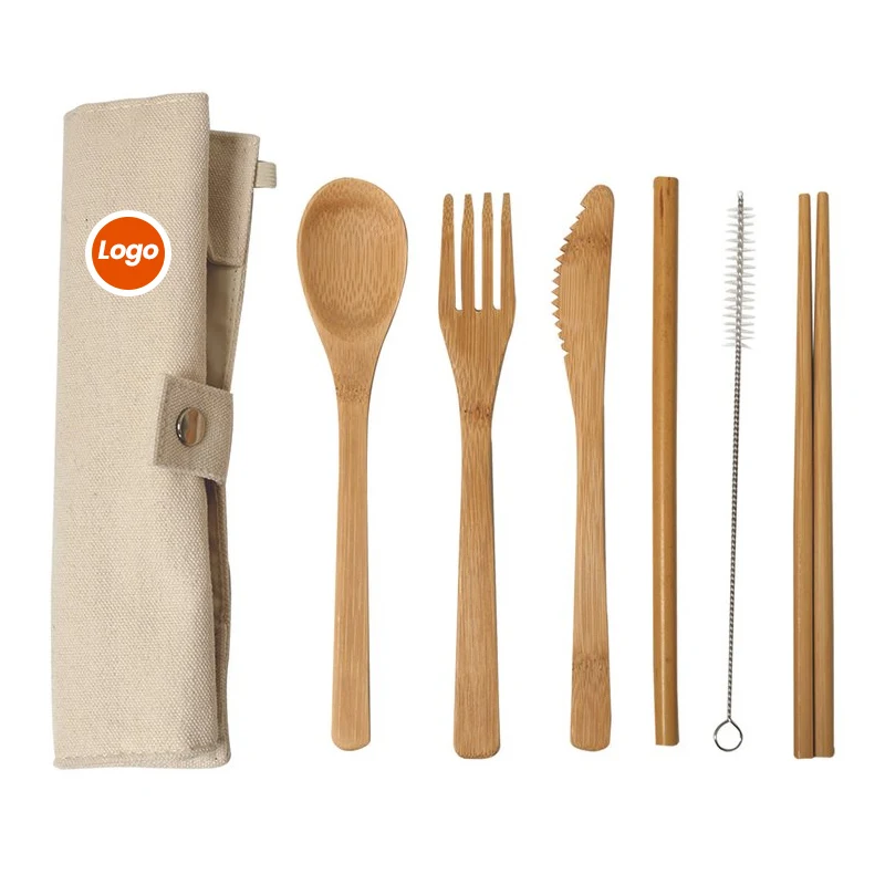 7-in-1 Eco-friendly Bamboo Cutlery Set 1