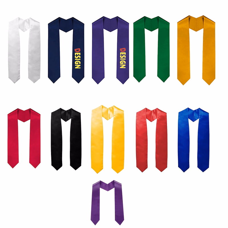 Graduation Stole with Satin Finish