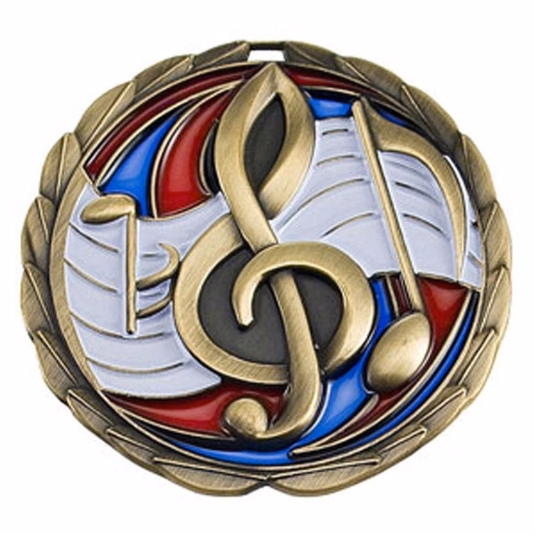 Music Color Epoxy Medallion (2-1/2")