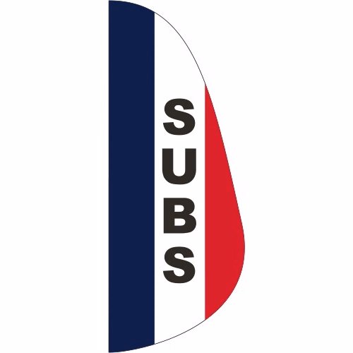 "SUBS" 3' x 8' Message Feather Flag