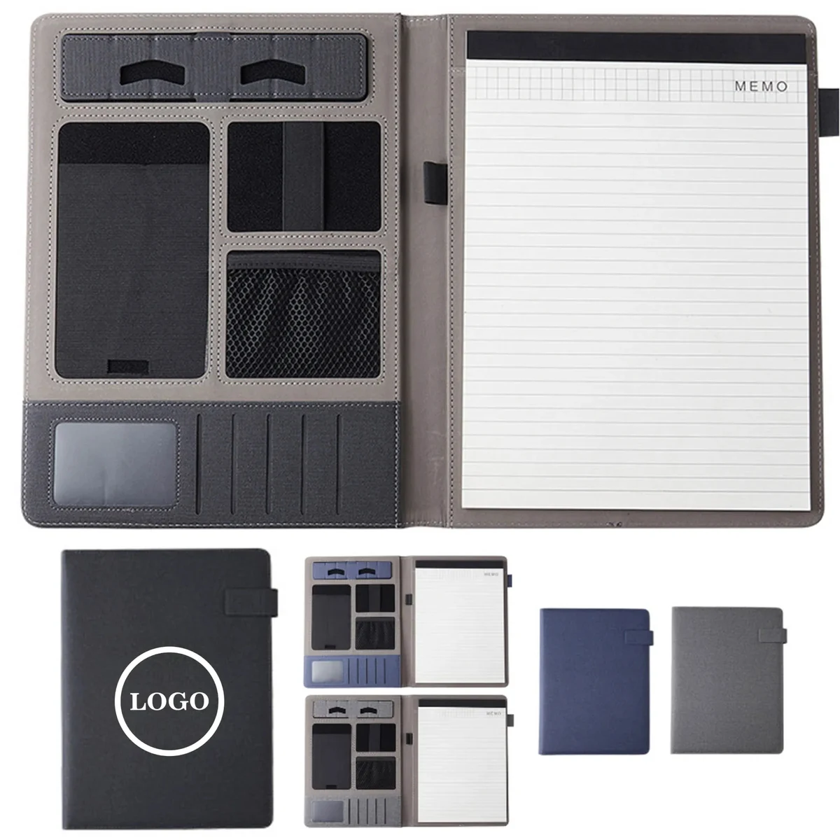 PU Leather Business Notebook with Card Slots and Holder 1