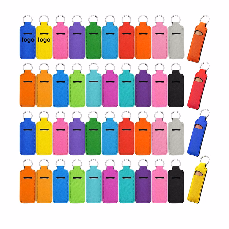 Neoprene Lip Balm Sleeve Key Chain (direct import)