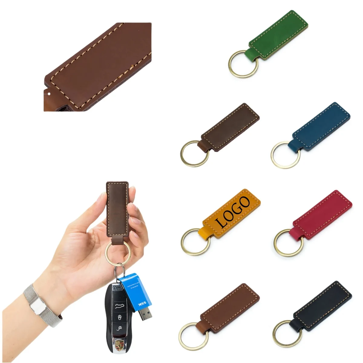 Soft Genuine Leather Key Chain 1