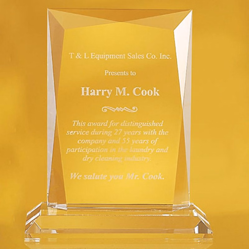 Rectangular Gem Edged Award