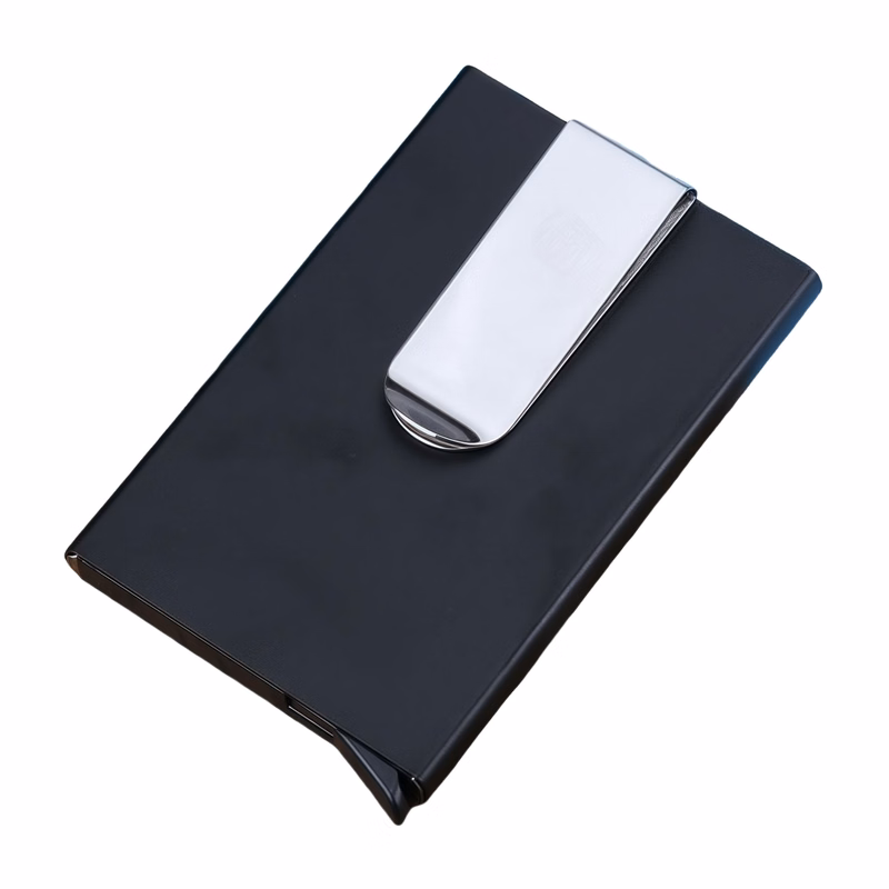 Slim Aluminum RFID Blocking Card Holder Wallet with Quick Eject Mechanism